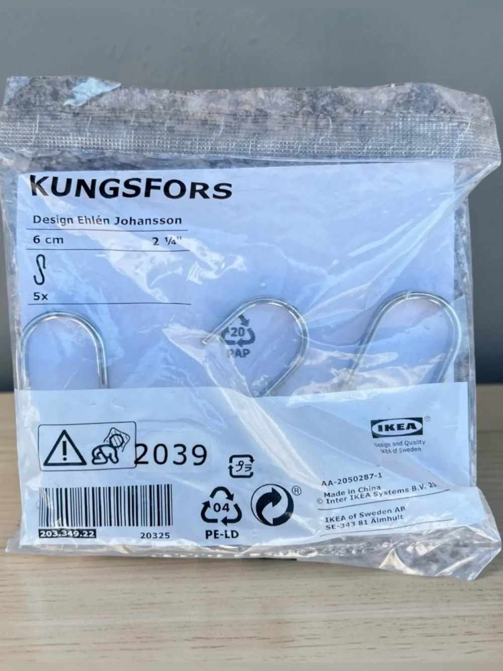 IKEA Kungsfors Stainless Steel Kitchen Wall Storage Grid & Kungsfors Wall Hooks